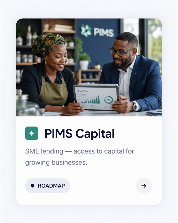 PIMS Capital — SME lending: access to capital for growing businesses. Roadmap.