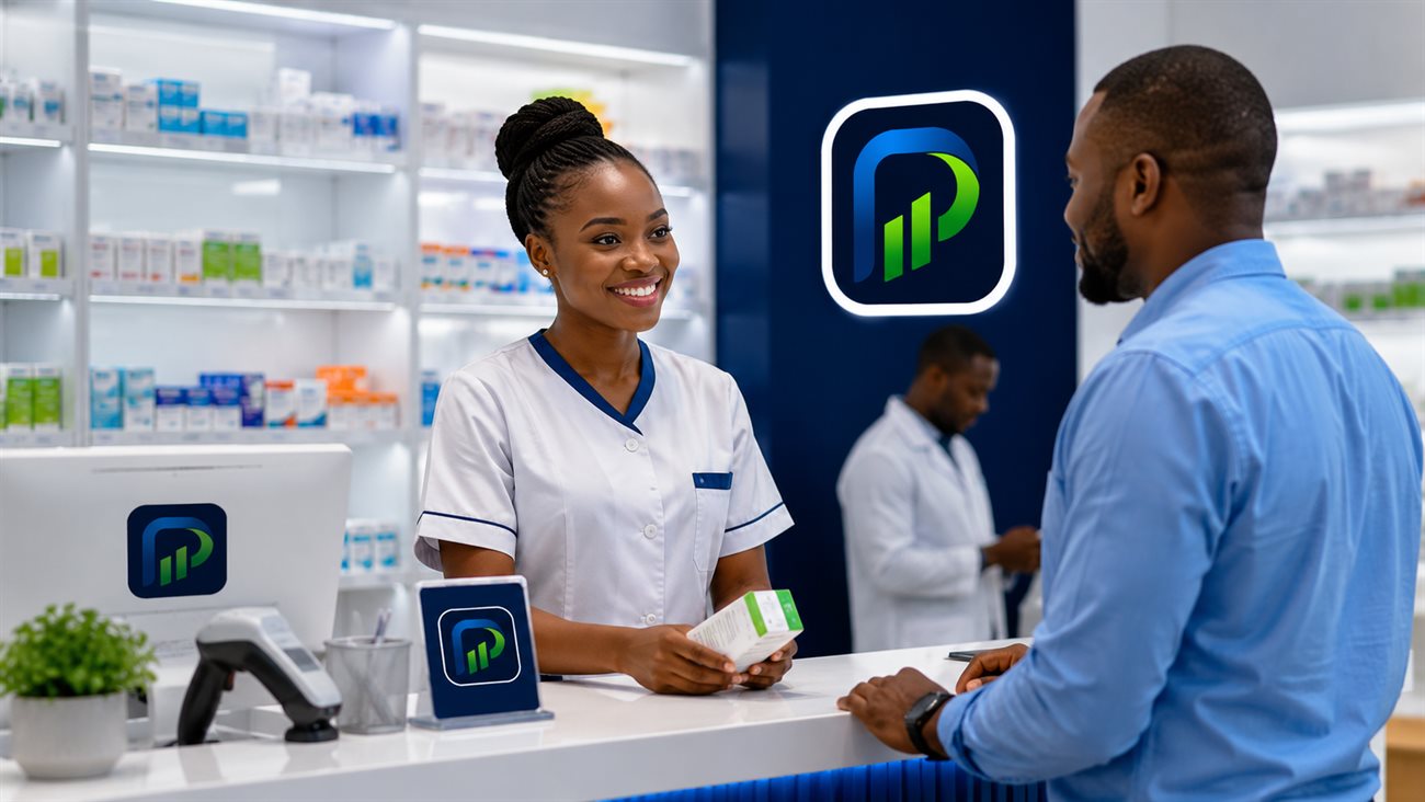 A pharmacy served by PIMS POS at the counter